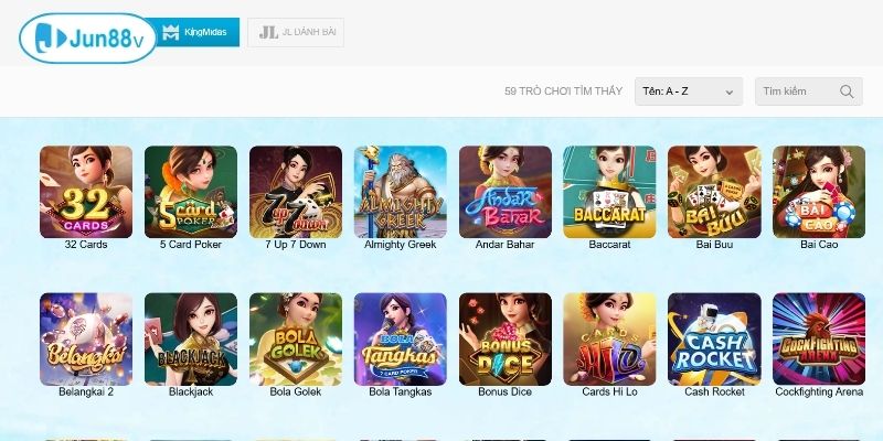 Sảnh chơi Kingmidas cùng đa dạng sản phẩm hấp dẫn