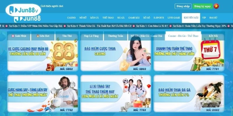 Chơi đá gà - thể thao - casino nhận ngay ưu đãi hấp dẫn